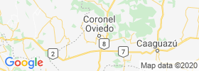 Coronel Oviedo map